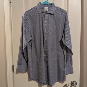 Brooks Brothers Men's Blue Checkered Regent Shirt